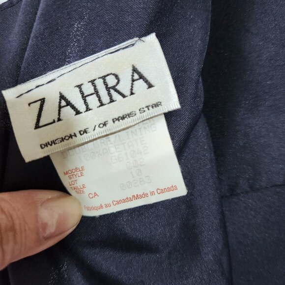 Zahra Long Dress Womens Size 10 Sleeveless Blue with Floral Embroidery Lined Zip - Picture 8 of 10